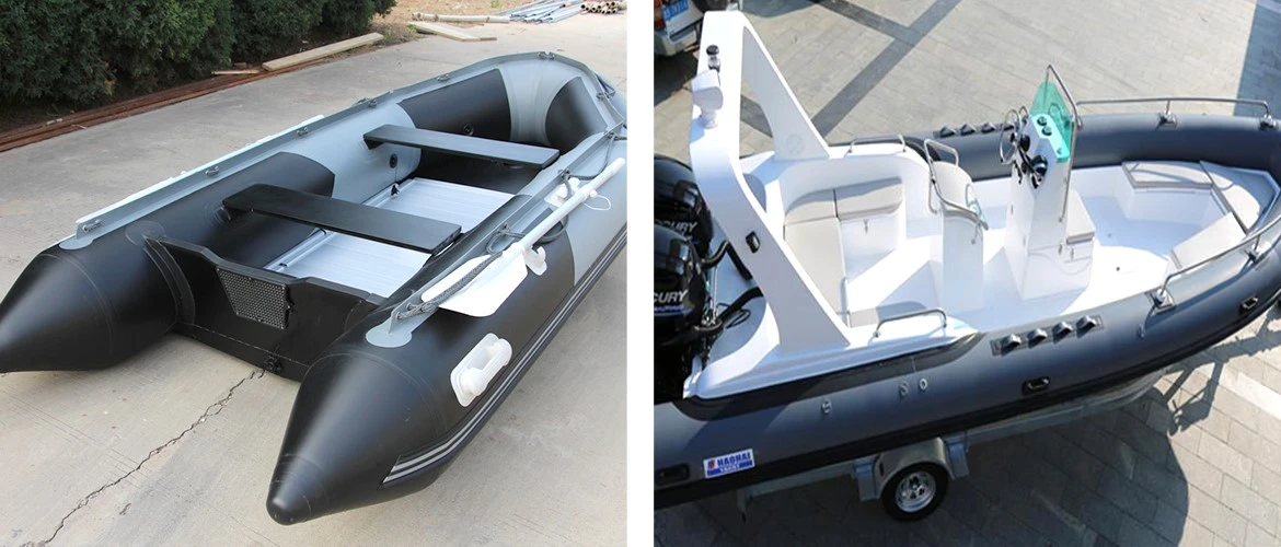rigid floor inflatable boat with motors1